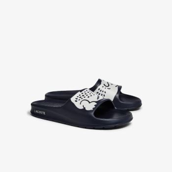 Lacoste Croco 2.0 Synthetic Slides - Pantofle Pánské Tmavě Blankyt / Bílé | CZ-yX5LOp